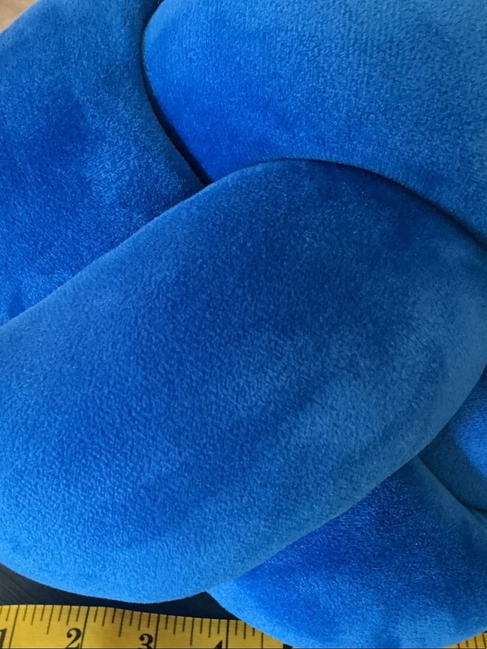 Bold Royal Blue Knot Accent Pillow